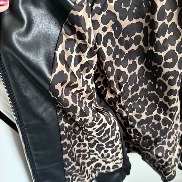 DKNY Black Faux Leather Moto Jacket - Picture 7 of 13